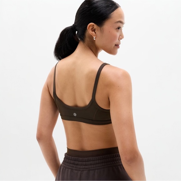 Athleta Square Neck Bra A-C NWT Large Truffle - Picture 2 of 7